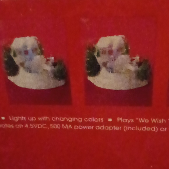 Vtg Musical Acrylic Lighted Snowman Skating Pond - Picture 11 of 15